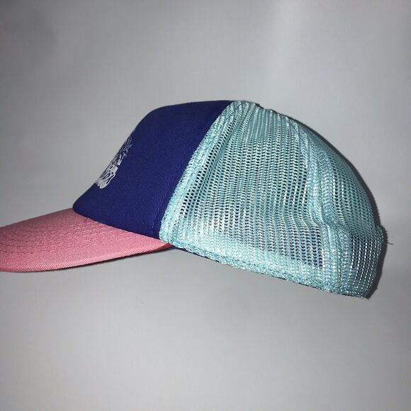 Chubbies Hat Cap Blue Snap Back Trucker Adjustable Teal‎ Pink White Palm Trees - Picture 4 of 8